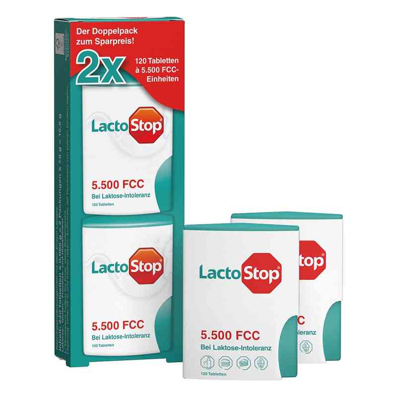 Lactostop 5.500 FCC Tabletten Klickspender 2X120 stk von MIBE GmbH Arzneimittel PZN 11578995