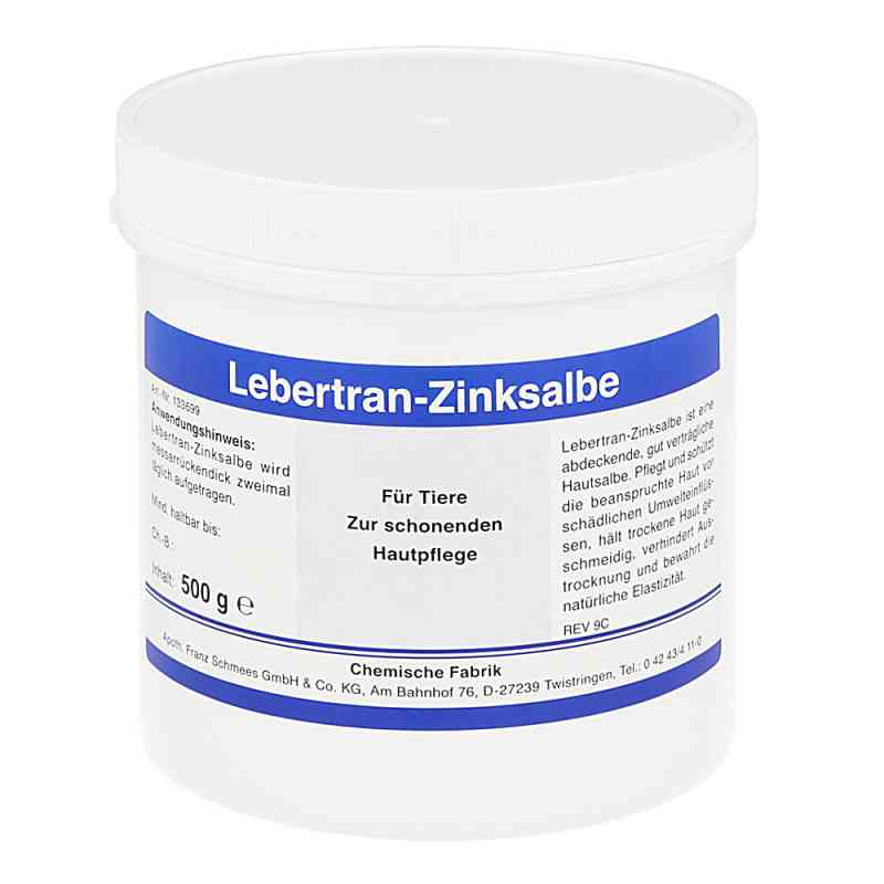 Lebertran Zinksalbe veterinär 500 g von Schmees GmbH PZN 03674590