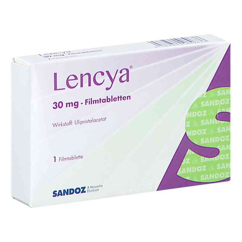 Lencya 30 mg Filmtablette Notfallverhütung 1 stk von SANDOZ GMBH           PZN 08201480