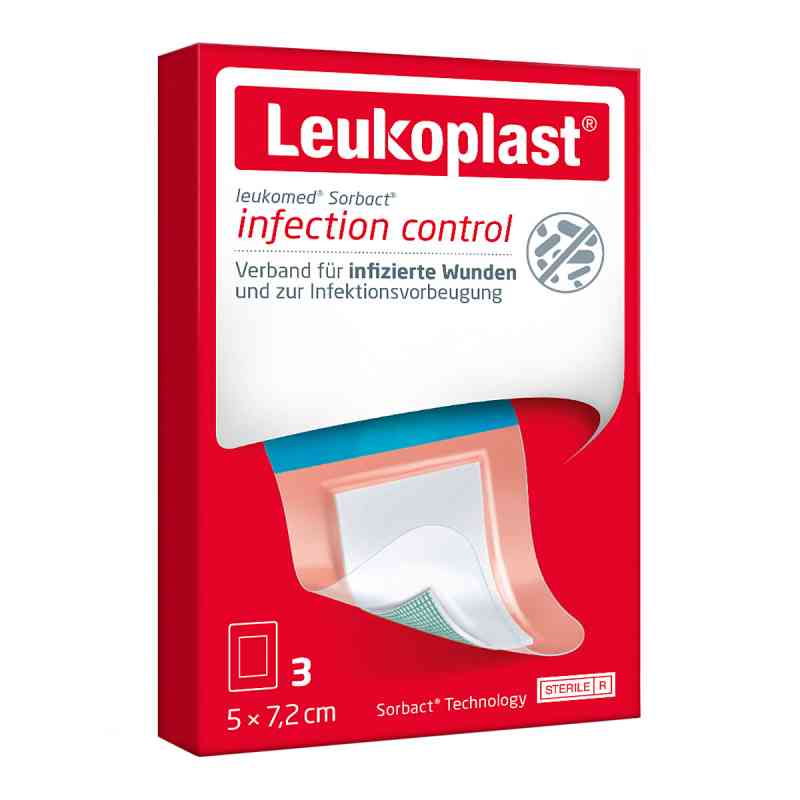 Leukoplast Leukomed Sorbact steril 5x7,2 cm 3 stk von BSN medical GmbH PZN 14220001