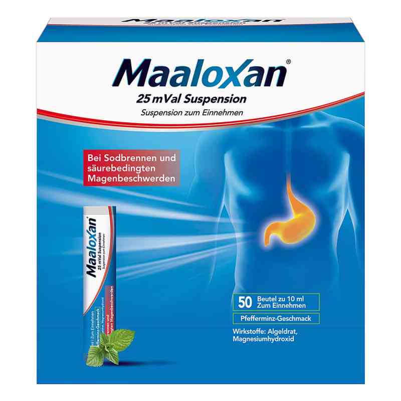 MAALOXAN Suspension bei Sodbrennen mit Magenschmerzen 50X10 ml von A. Nattermann & Cie GmbH PZN 01427373