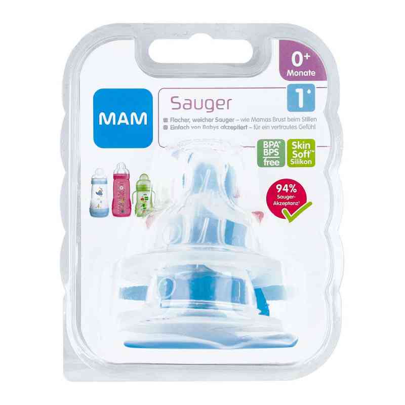 Mam Sauger Größe 1 0+ Monate Silikon 2 stk von MAM Babyartikel GmbH PZN 05463265