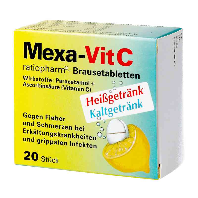 Mexa-Vit C ratiopharm-Brausetabletten 20 stk von RATIOPHARM ARZNEIMITTEL VERTRIEB PZN 08200044