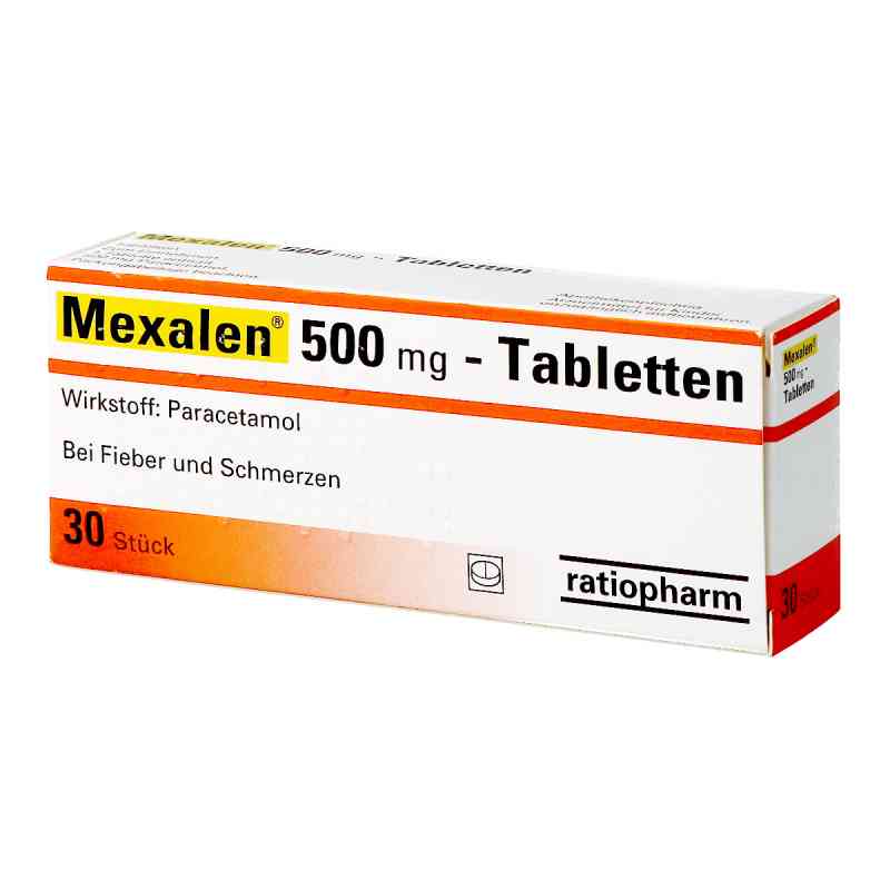 Mexalen 500 mg-Tabletten 30 stk von RATIOPHARM ARZNEIMITTEL VERTRIEB PZN 08200005