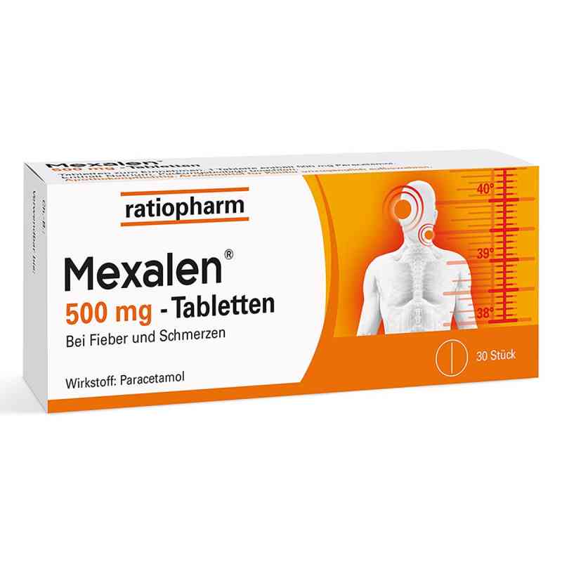 Mexalen 500 mg Tabletten 30 stk von RATIOPHARM ARZNEIMITTEL VERTRIEBS GMBH PZN 08200005