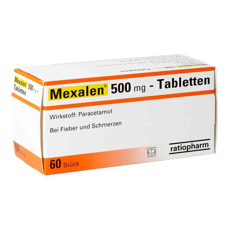 Mexalen 500 mg-Tabletten 60 stk von RATIOPHARM ARZNEIMITTEL VERTRIEB PZN 08200003