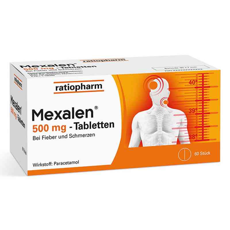 Mexalen 500 mg Tabletten 60 stk von RATIOPHARM ARZNEIMITTEL VERTRIEBS GMBH PZN 08200003