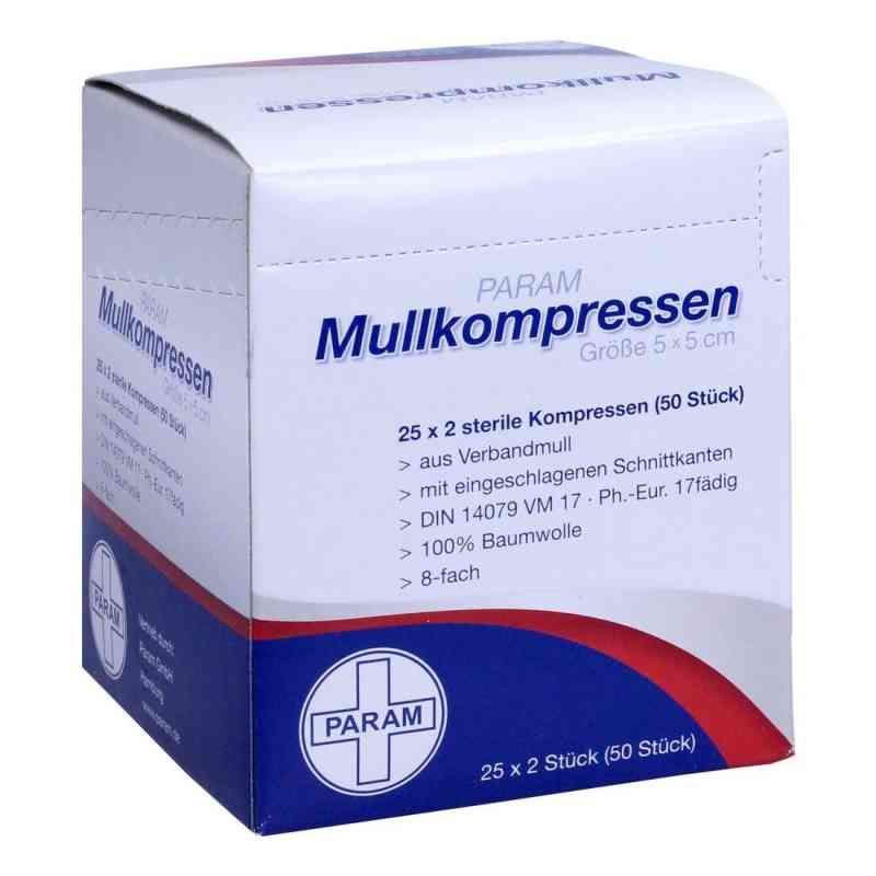 Mullkompressen 5x5 cm 8-fach steril 25X2 stk von Param GmbH PZN 03856121