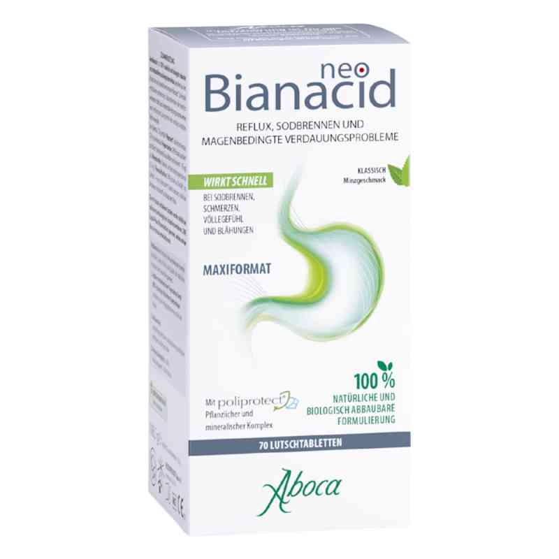 NeoBianacid Lutschtabletten Minzgeschmack bei Sodbrennen 70 stk von ABOCA S.P.A. SOCIETA' AGRICOLA PZN 19503146