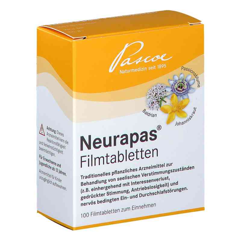 Neurapas Filmtabletten 100 stk von PASCOE PHARMAZEUTISCHE PRAEPARATE GMBH PZN 08200639
