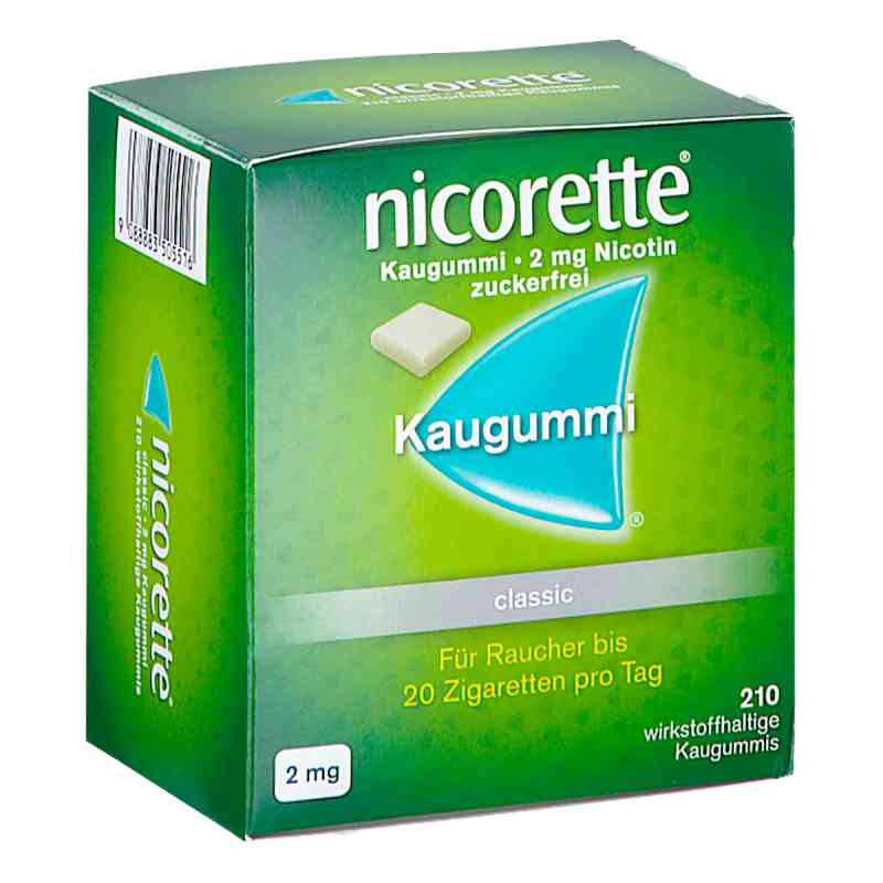 Nicorette Kaugummi classic 2 mg zuckerfrei zur Raucherentwöhnung 210 stk von KENVUE AUSTRIA GMBH PZN 08201399