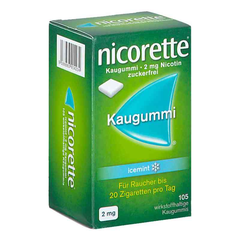 Nicorette Kaugummi Icemint 2 mg - zur Raucherentwöhnung 105 stk von JOHNSON & JOHNSON GMBH           PZN 08201510