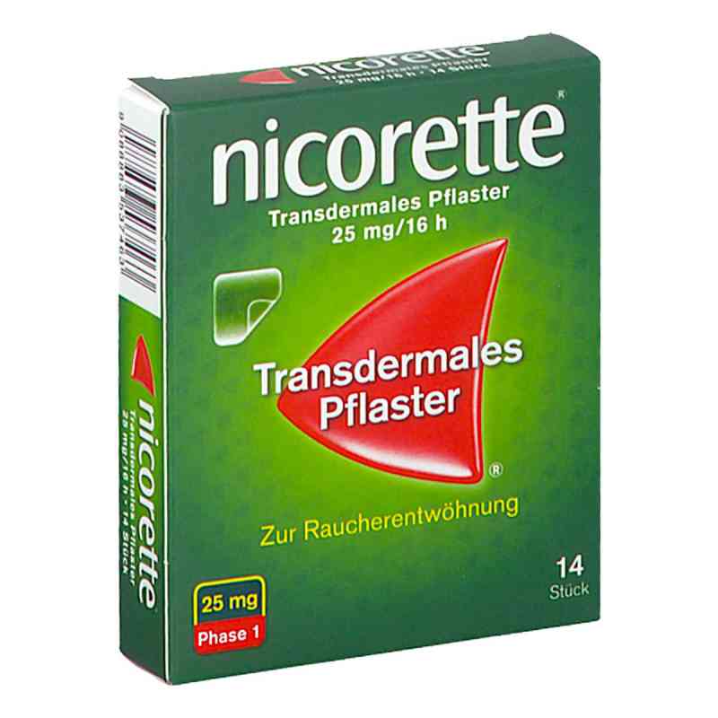 Nicorette Transdermales Pflaster zur Raucherentwöhnung 25MG/16H  14 stk von KENVUE AUSTRIA GMBH PZN 08201509