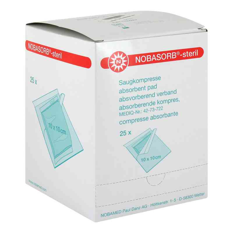 Nobasorb-steril Saugkompressen 10x10 Cm 25 stk von NOBAMED Paul Danz AG PZN 11606007