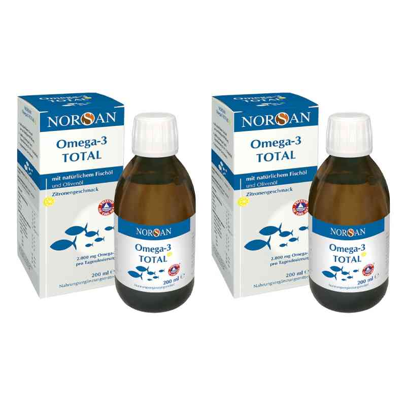 Norsan Omega 3 Total Fischöl flüssig Zitrone 2x200 ml von NORSAN GmbH PZN 08104644