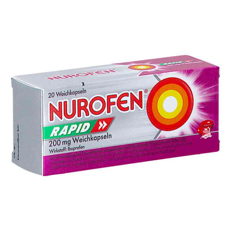 Nurofen Rapid Weichkapseln 200mg Ibuprofen 20 stk von RECKITT BENCKISER AUSTRIA GMBH PZN 08201254