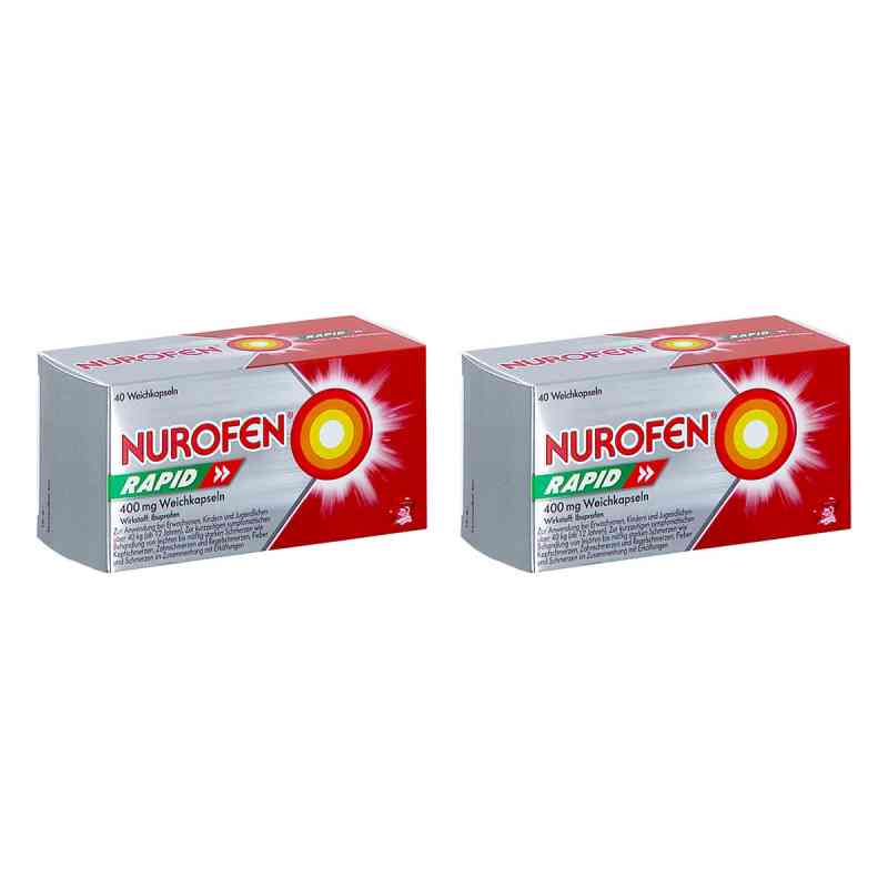 Nurofen Rapid Weichkapseln 400mg Ibuprofen 2x40 stk von  PZN 08103148
