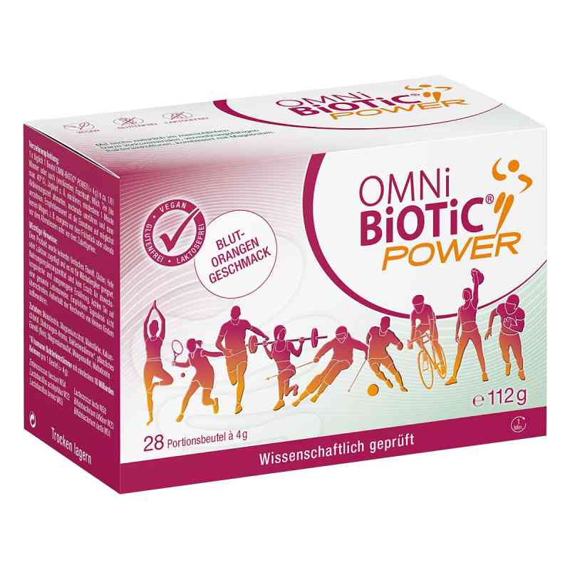 OMNi BiOTiC Power - mit Blutorangengeschmack für Sportler 28X4 g von INSTITUT ALLERGOSAN Deutschland (privat) GmbH PZN 01476638