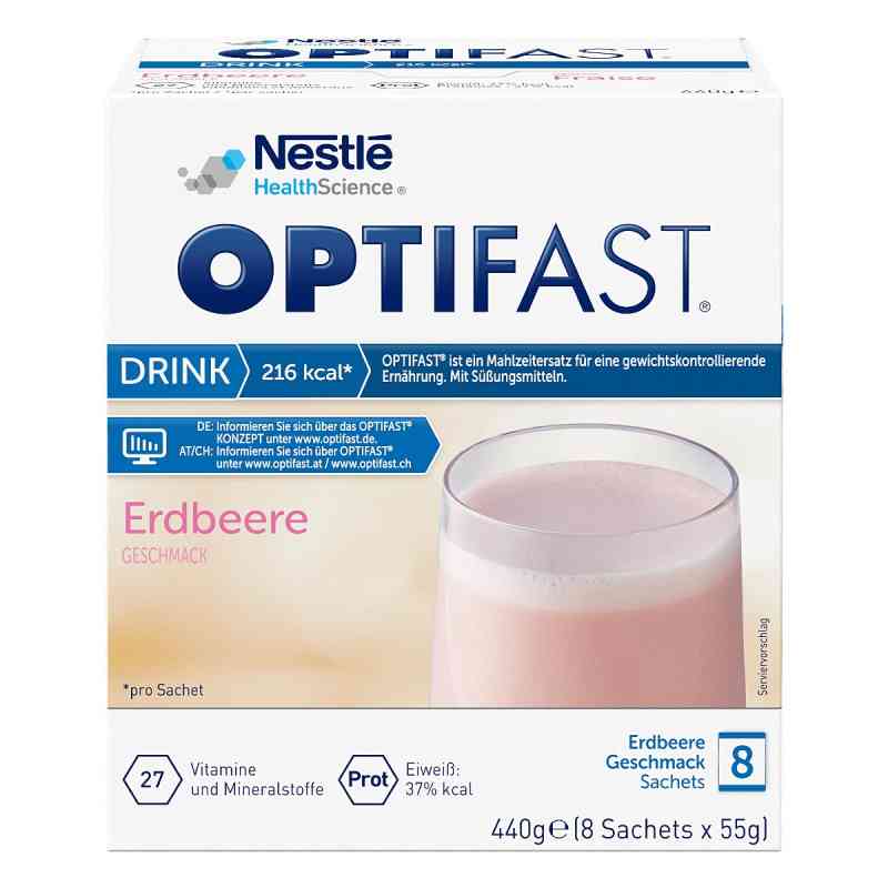 Optifast Home Drink Erdbeere Pulver 8X55 g von Nestle Health Science (Deutschland) GmbH PZN 16016121