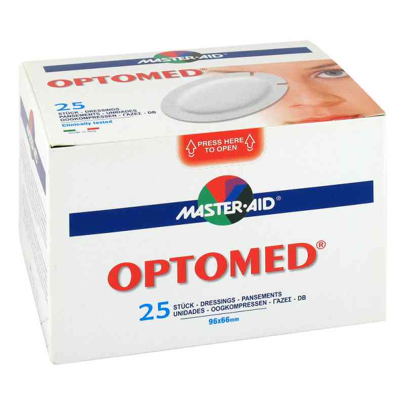 Optomed Augenkompresse selbstklebend steril 25 stk von Trusetal Verbandstoffwerk GmbH PZN 09947037