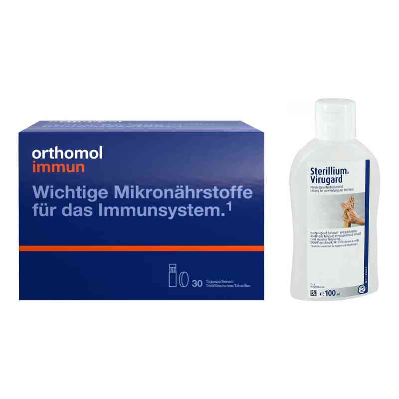 Orthomol Immun Trinkfläschchen 30 Stk.+ Sterillium Virugard 1 Set von  PZN 08102417