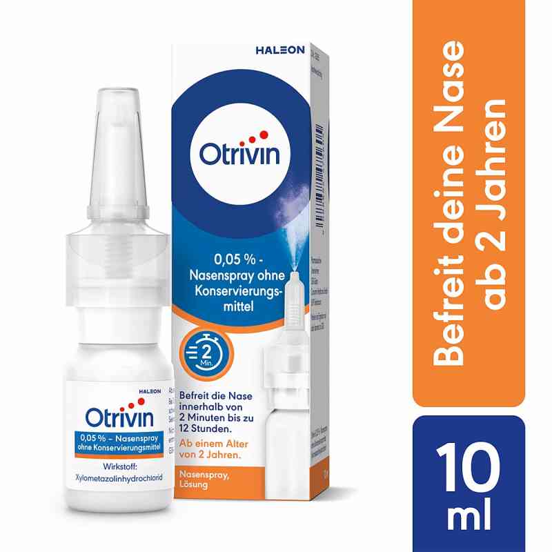 Otrivin 0,05 % Nasenspray ohne Konservierungsmittel 10 ml von HALEON-GEBRO CONSUMER HEALTH GMBH PZN 08200649