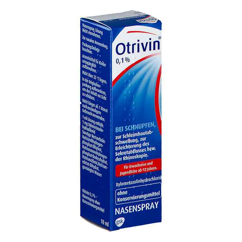 Otrivin 0,1 % Nasenspray ohne Konservierungsmittel 10 ml von GSK-GEBRO CONSUMER HEALTHCARE GM PZN 08200651