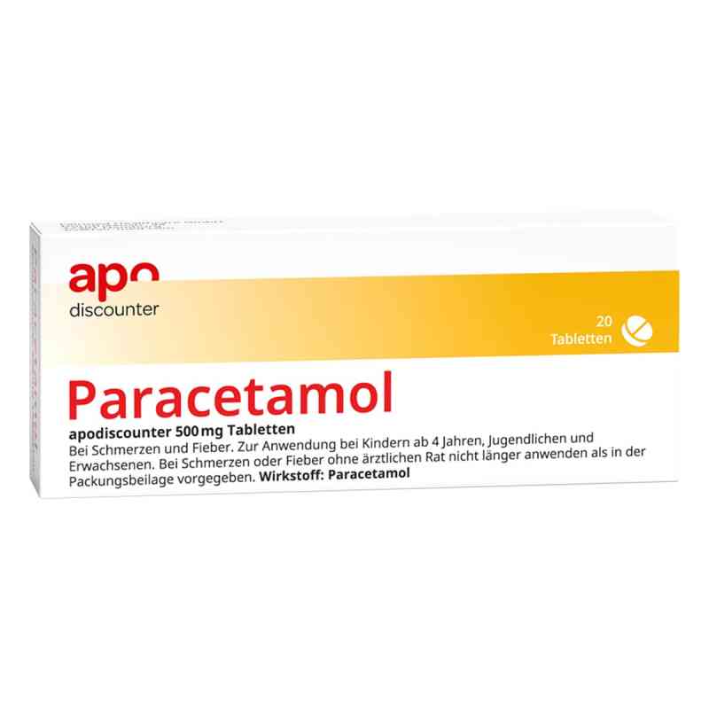 Paracetamol 500 Mg Tabletten bei Fieber und Schmerzen 20 stk von Fairmed Healthcare GmbH PZN 18188323