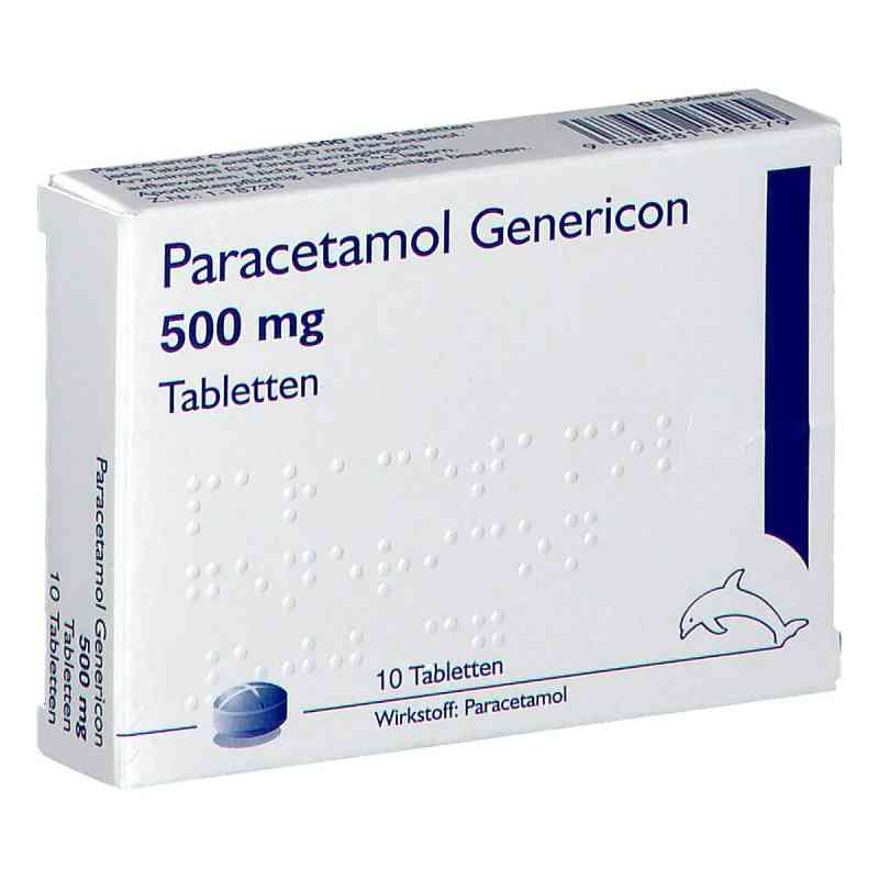 Paracetamol Genericon 500 mg Tabletten 10 stk von GENERICON PHARMA GES.M.B.H.      PZN 08200656