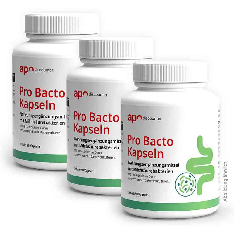 Pro Bacto Probiotika Kapseln mit Milchsäurebakterien 3x90 stk von apo.com Group GmbH PZN 08105113