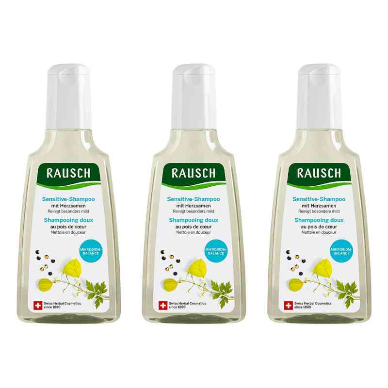 Rausch Sensitive-Shampoo Mit Herzsamen 3x200 ml von RAUSCH (Deutschland) GmbH PZN 08104897