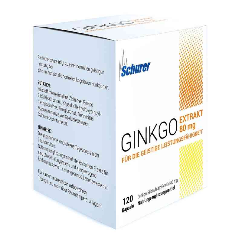 Schurer Ginkgo Extrakt 80 mg Kapseln 120 stk von apo.com Group GmbH PZN 16763243