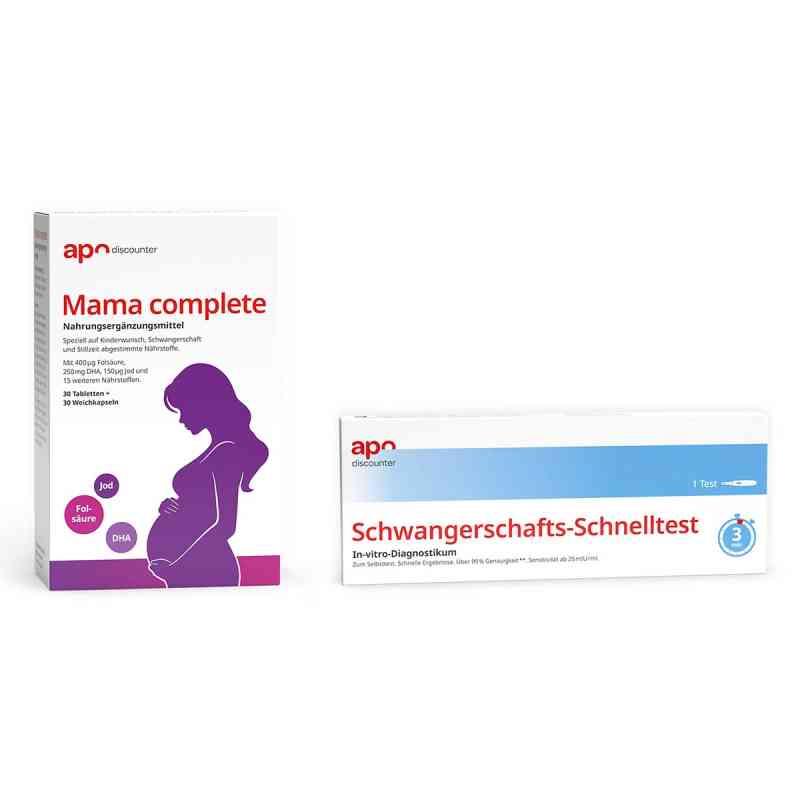 Sparset: Mama complete + Schwangerschaftstest Frühtest 1 Pck von  PZN 08103308