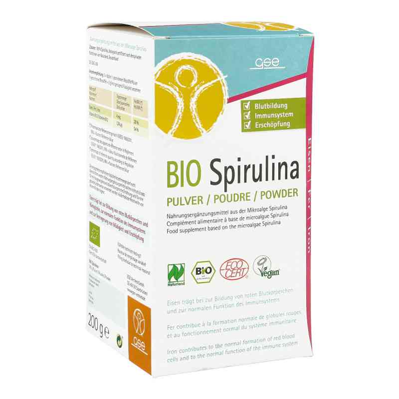 Spirulina Bio Naturland Pulver 200 g von GSE Vertrieb Biologische Nahrungsergänzungs- & Hei PZN 12896898