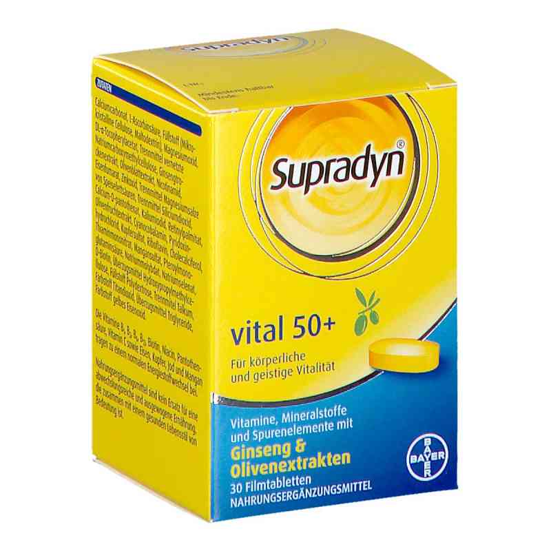 Supradyn vital 50+ mit Ginseng & Olivenextrakten, Filmtabletten 30 stk von BAYER AUSTRIA GMBH PZN 08200983