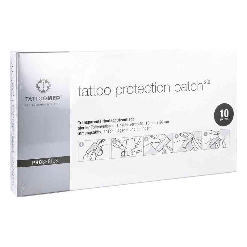Tattoomed tattoo protection patch 2.0 10x20 cm 10 stk von Tattoo Med GmbH PZN 13880103