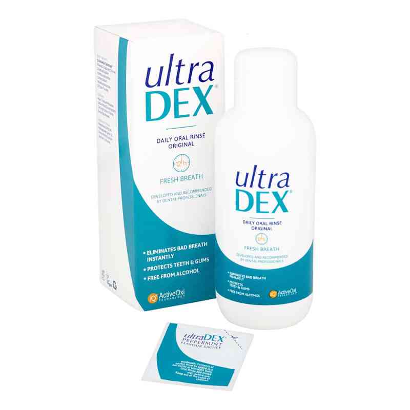 Ultradex Mundspülung antibakteriell 500 ml von Megadent Deflogrip Gerhard Reeg GmbH PZN 00351751