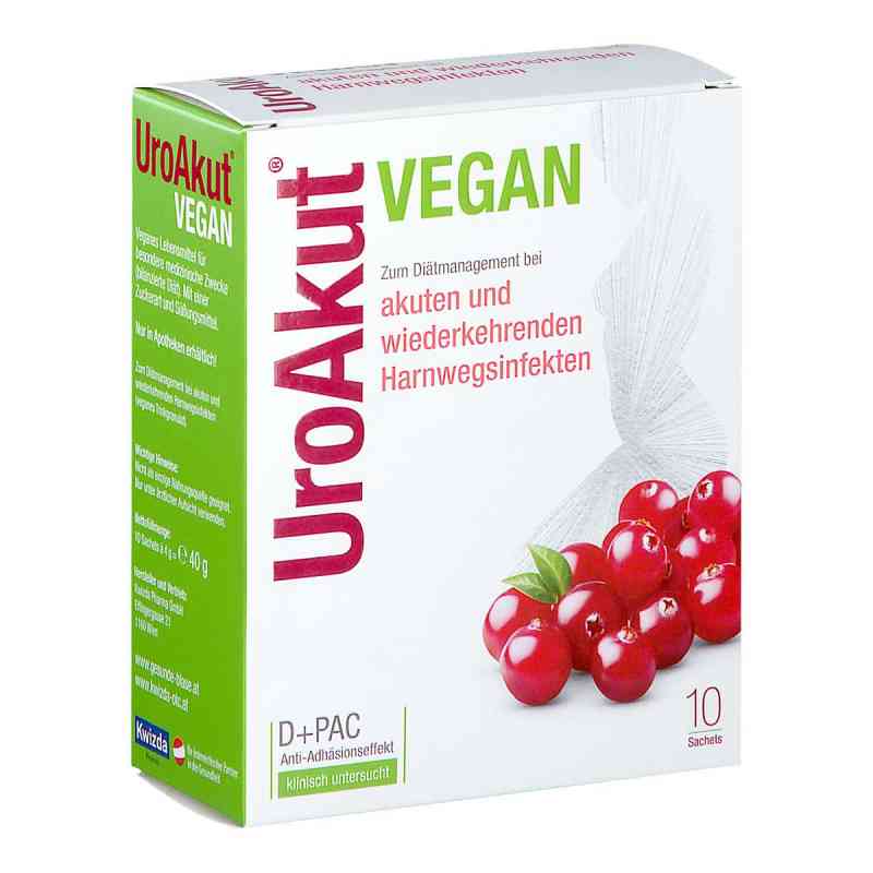 UroAkut Vegan D Mannose + Cranberry Sachets 10 stk von KWIZDA PHARMA GMBH    PZN 08201109