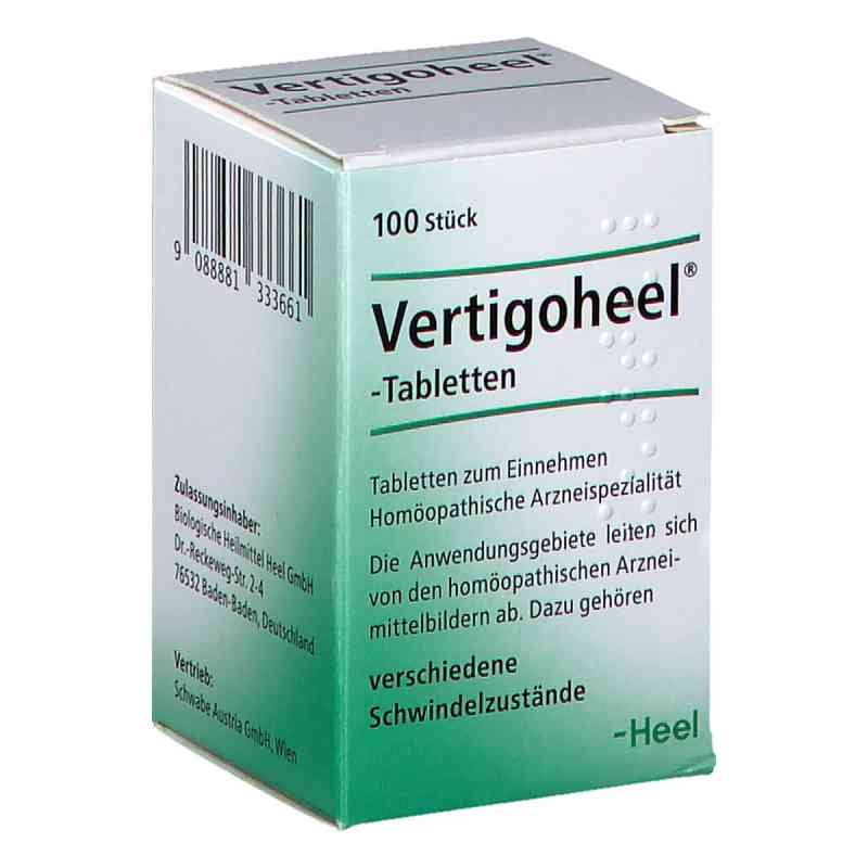 Vertigoheel Tabletten 100 stk von SCHWABE AUSTRIA GMBH     PZN 08200751