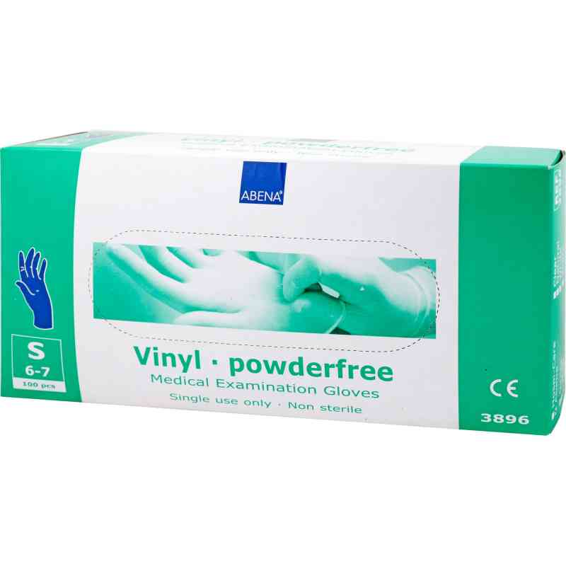 Vinyl Handschuhe puderfrei small blau 100 stk von ABENA GmbH PZN 04650551