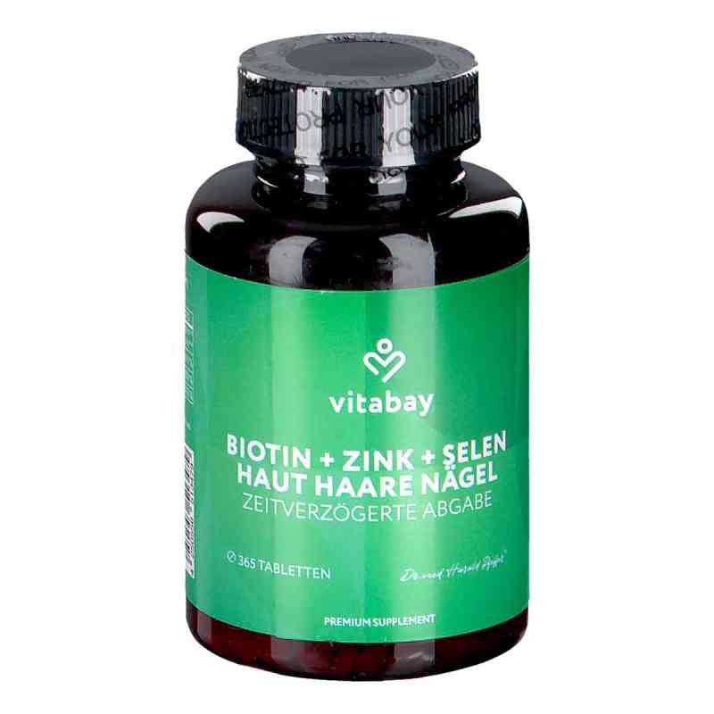 Vitabay D-Biotin 10 mg Depot + Selen 110 mcg + Zink 10 mg Tablet 365 stk von Vitabay CV PZN 19307103