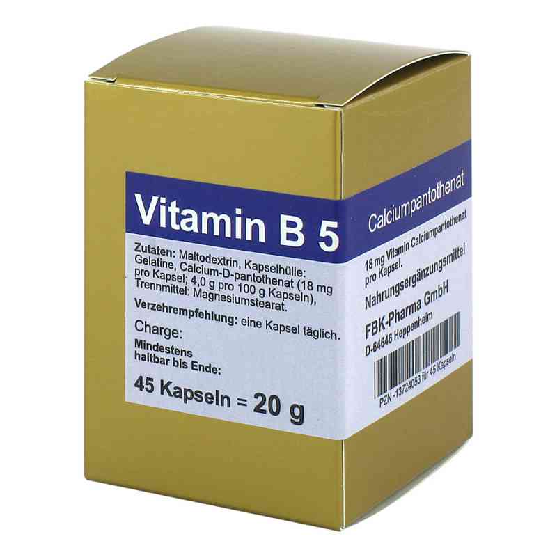 Vitamin B5 Kapseln 45 stk von FBK-Pharma GmbH PZN 13724053