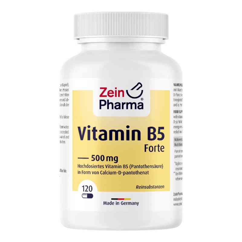 Vitamin B5 Pantothensäure 500 mg Kapseln 120 stk von ZeinPharma Germany GmbH PZN 18369674