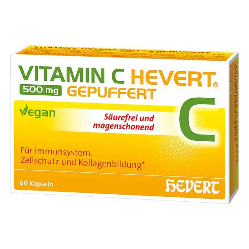 Vitamin C Hevert 500 Mg Gepuffert Kapseln 60 stk von Hevert-Arzneimittel GmbH & Co. KG PZN 18889959