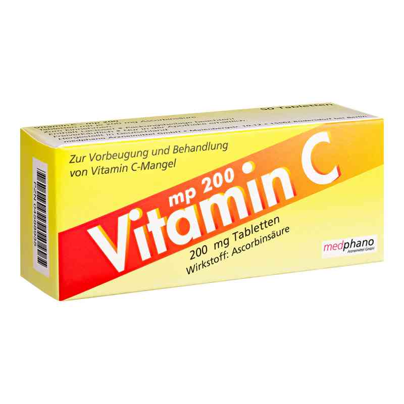 Vitamin C200 mg Tabletten 50 stk von Abanta Pharma GmbH PZN 04588935