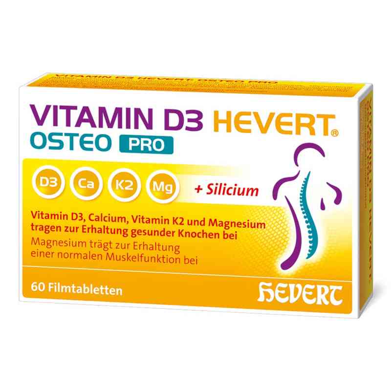 Vitamin D3 Hevert Osteo Pro Filmtabletten 60 stk von Hevert-Arzneimittel GmbH & Co. KG PZN 19295736