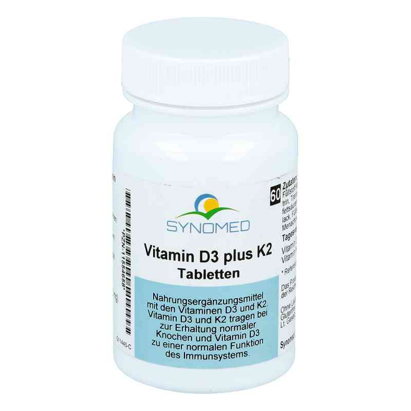 Vitamin D3 plus K2 Tabletten 60 stk von Synomed GmbH PZN 11554658
