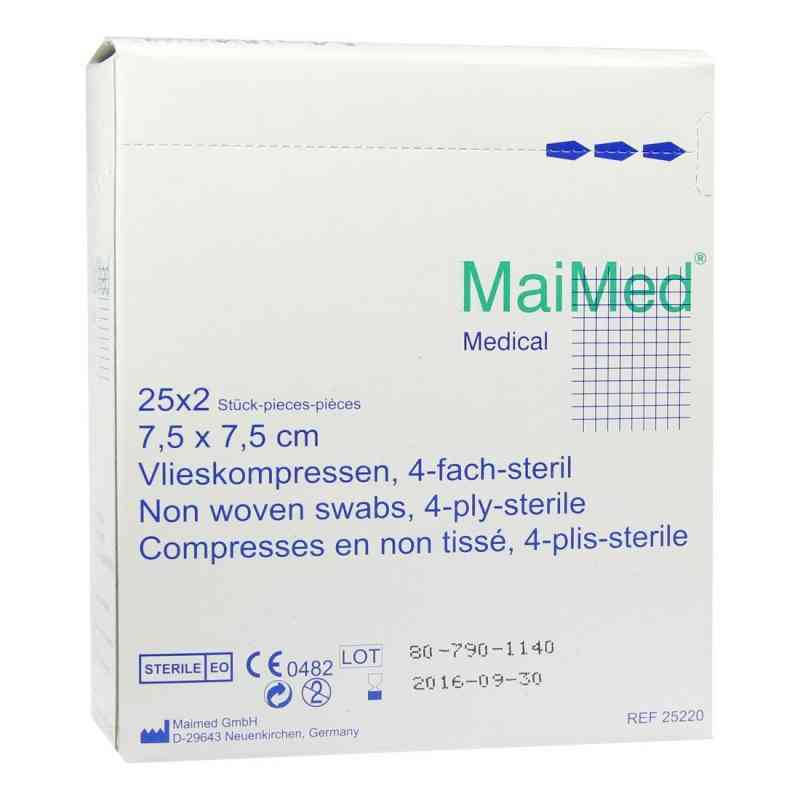 Vlieskompressen 7,5x7,5 cm steril 25X2 stk von MaiMed GmbH PZN 02067310