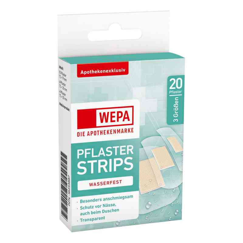 Wepa Pflasterstrips wasserfest 3 Grössen 20 stk von WEPA Apothekenbedarf GmbH & Co KG PZN 16233887