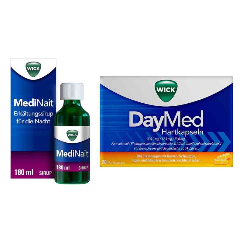 Wick MediNait Erkältungssirup für die Nacht 180 ml + DayMed 20 s 1 stk von  PZN 08102437